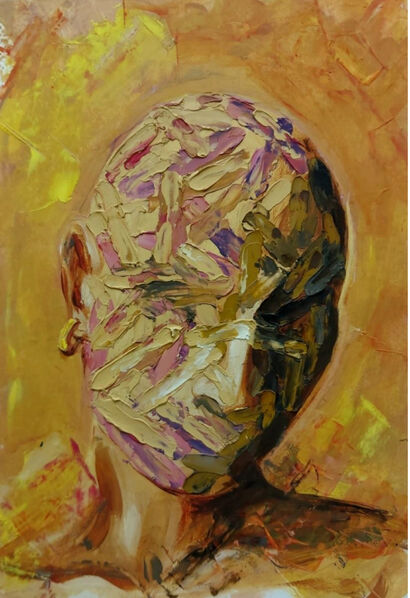 Face without a face - a Paint Artowrk by Marjan Navaeifar