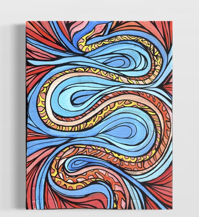 Healing snake  - a Paint by Eleonora  Volpe