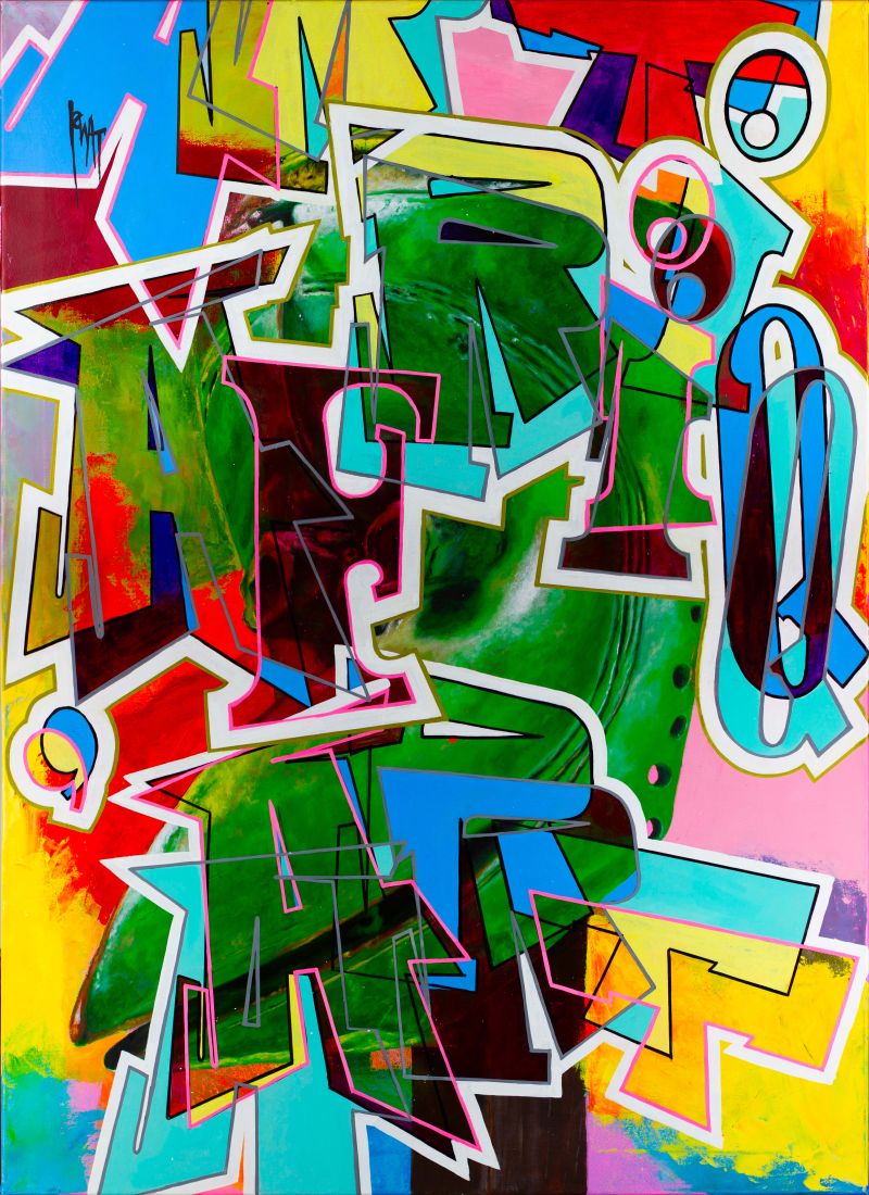 Mask and color 3/3 - a Paintings by armand lenta