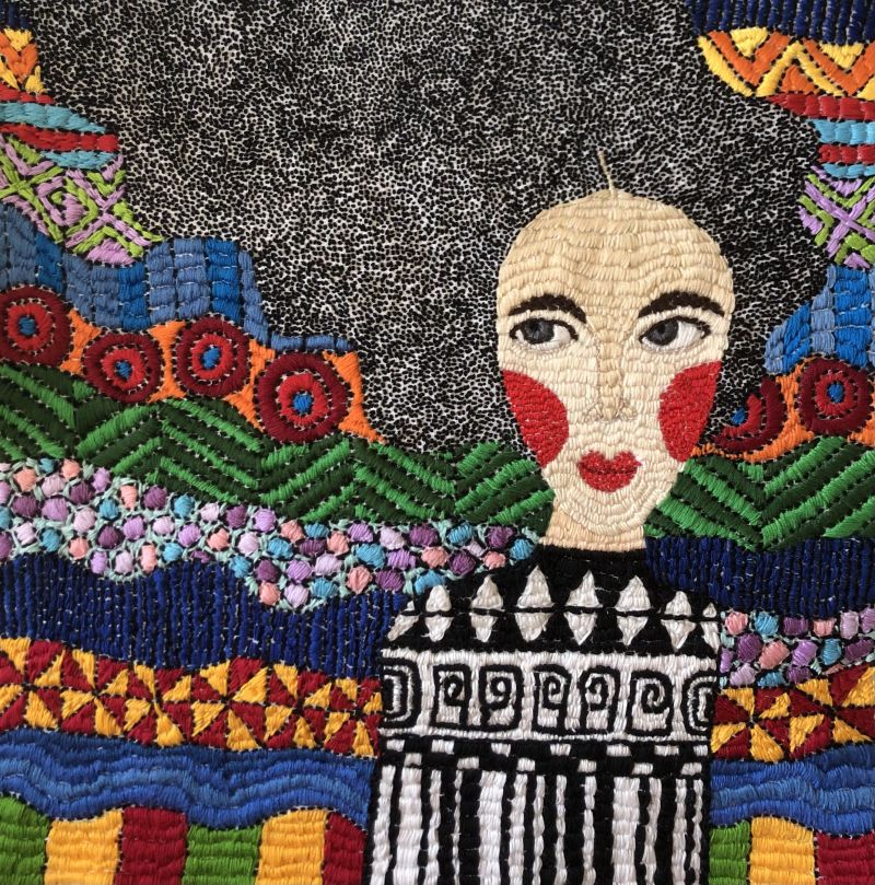 Mujer en Color - a Paintings by Stephanie Brucks - STICKART