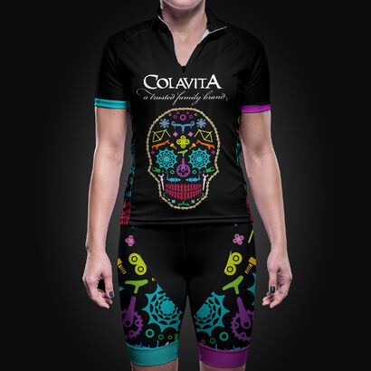 Colavita Women's Cycling Team Kit - A Digital Graphics and Cartoon Artwork by Monica A Maccaux