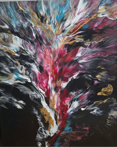 Crimson Rebirth - a Paintings Artwork by Jany