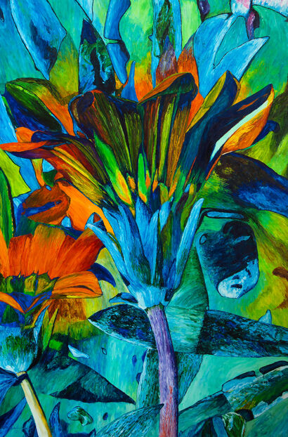 Gazania blu - A Paint Artwork by Angelica Cioppa