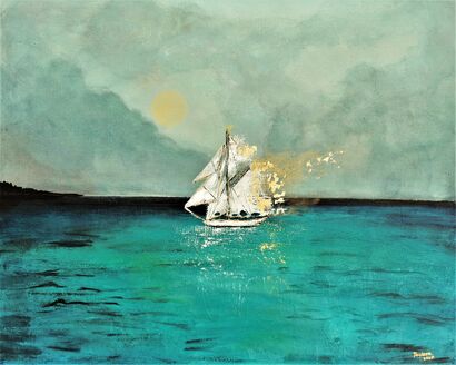Sailing away - A Paint Artwork by Daciana