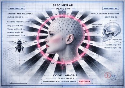 Specimen AR — Plate 05/09 Subdermal Protrusion Field - a Digital Art Artwork by deNIse