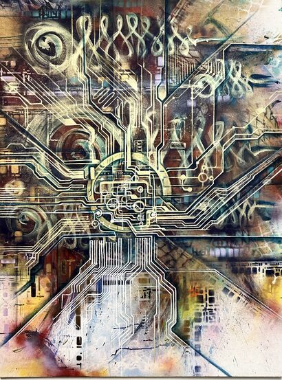 Circuit Landscape  - a Paint Artowrk by Elvis 