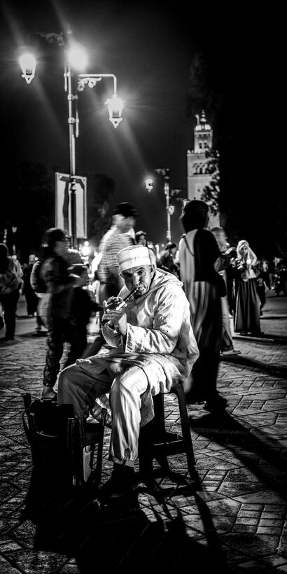 The musician and the square - a Photographic Art Artowrk by Pancho