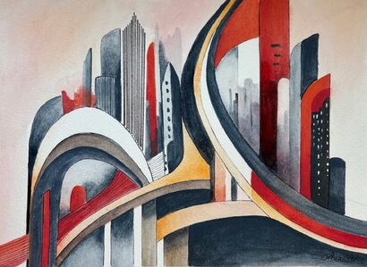 Urban flow - a Paint Artowrk by Aria Artis