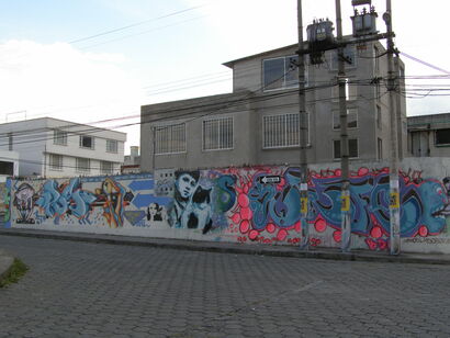 We paint houses with zest/Se pinta casas con pinta - A Urban Art Artwork by Omar Puebla