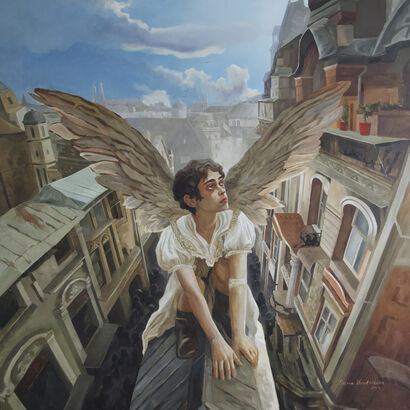 «City Angel» - a Paint Artowrk by Daria Vorotnikova