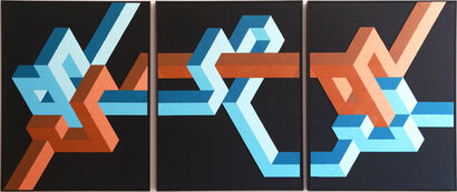 Triptych 22 - a Art Design Artowrk by RICCARDO TEN COLOMBO