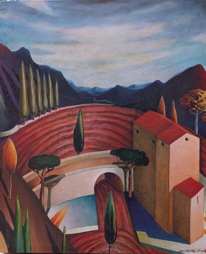 Tracimazione lacustre - a Paint Artowrk by Ezio Fantin