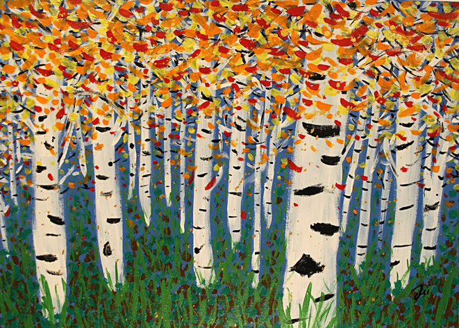 Bosco di Betulle - a Paint by Jei Pitture