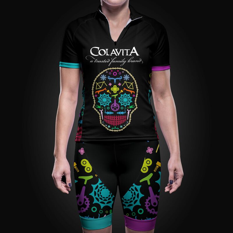 Colavita Women's Cycling Team Kit - a Digital Graphics and Cartoon by Monica A Maccaux