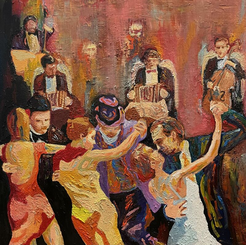 Tango de fantasmas y angelitos  - a Paint by Damaso Arriero Garcia