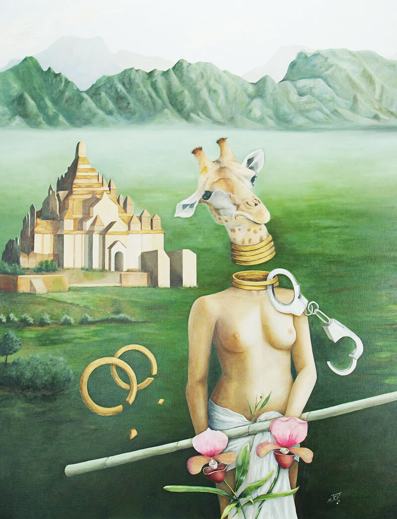 MUJER GIRAFA (Padaung - Kayan) - a Paint by MAJOCORPI