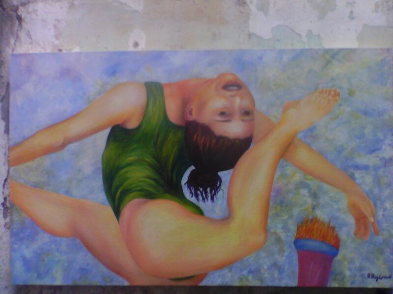 salto da ginasta olímpica - a Paint by REYGRAN