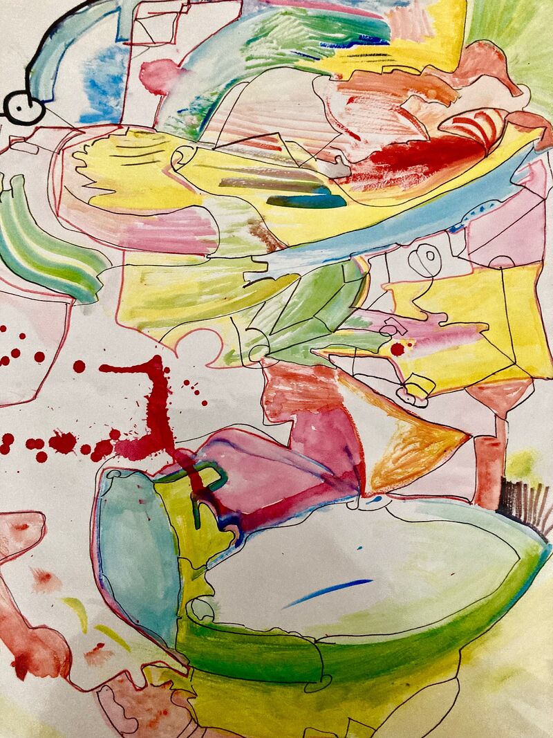 going to tokio  - a Paintings by oonark klaes
