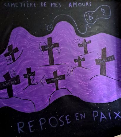 Le cimetièrie de mes amours - a Paint Artowrk by SCIENT