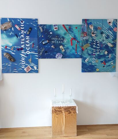 Our big deep blue dirty oceans - a Sculpture & Installation Artowrk by Ulrich Lehnhof