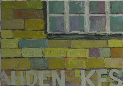 Höyry- Steam House IIIece of the wall of Höyry - a Paint Artwork by MarjaLeena Pohjola-Valkola