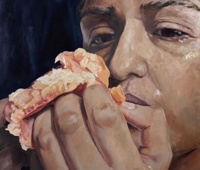 Eating Eve 4 - a Paint Artowrk by Emma Sadler Eriksson
