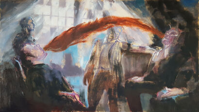 Red Smoke - a Paint Artowrk by Dania Latar