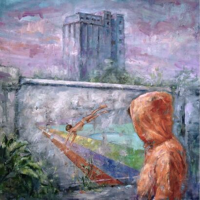 The Little Diver - a Paint Artowrk by Aldo