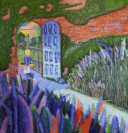 Where the Lupins Grow - a Paint Artowrk by Rachel Romanowsky