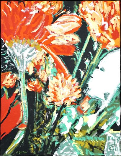 In Bloom Beside the Blossoms - a Paint Artowrk by HsunArt