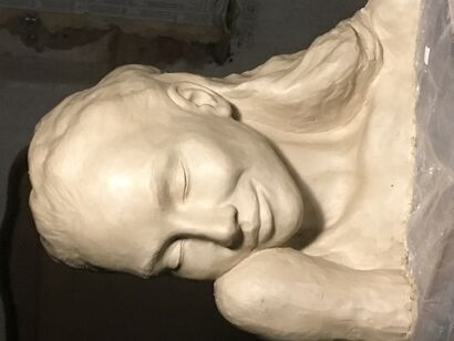 A girl with a bare shoulder - a Sculpture & Installation Artowrk by Salice