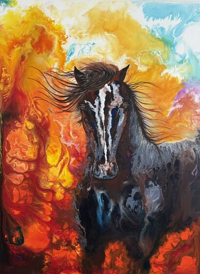 Born of Fire - a Paint Artowrk by Shabnam Tabatabaei