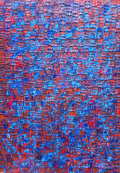 Blue Matrix - a Paint Artowrk by Claracarat