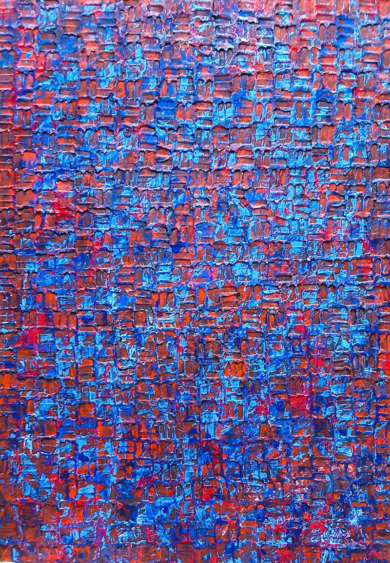 Blue Matrix - a Paint by Claracarat