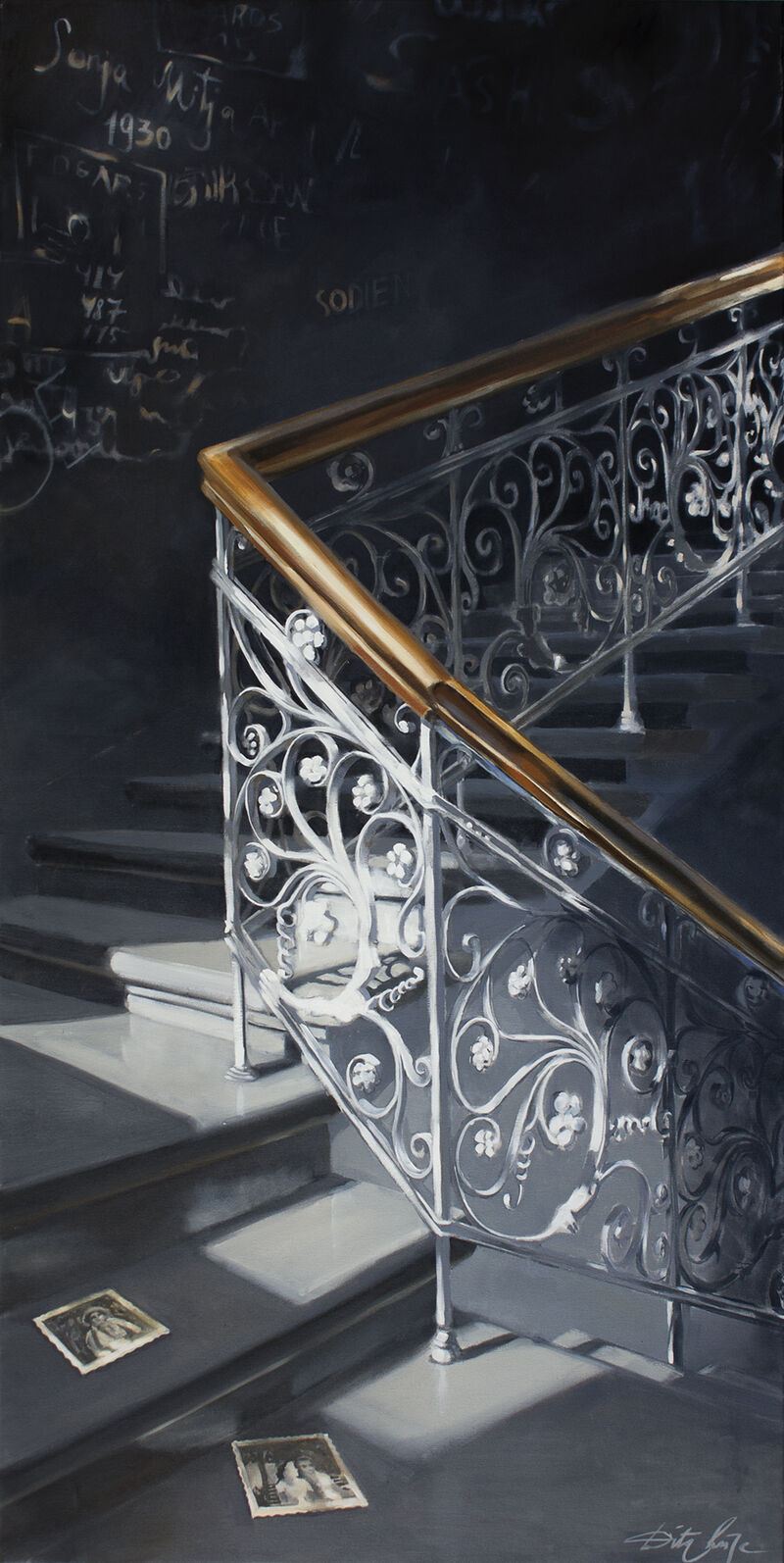 Story of the stairs - a Paint by Dita Lūse