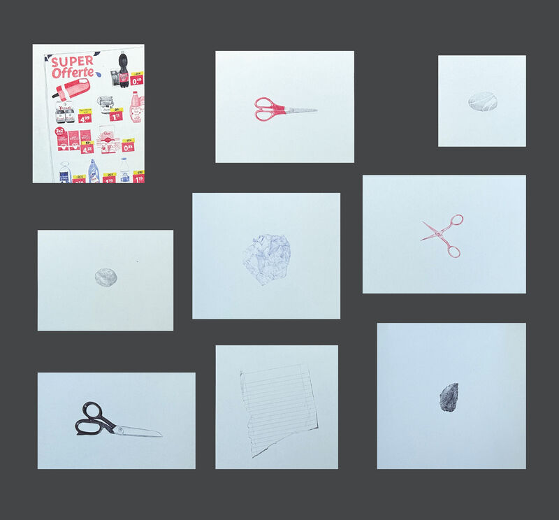 Sasso, carta, forbici - a Paintings by Francesca Bertorelli