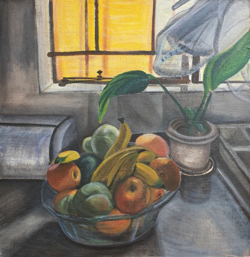 Still life with Fruit bowl  - a Paint by KholiKanva