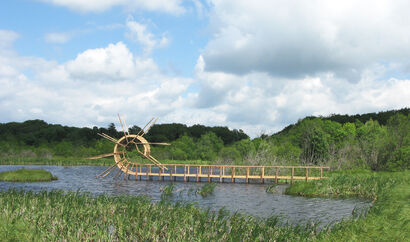  Back Flip Bridge - A Land Art Artwork by Tanya Preminger