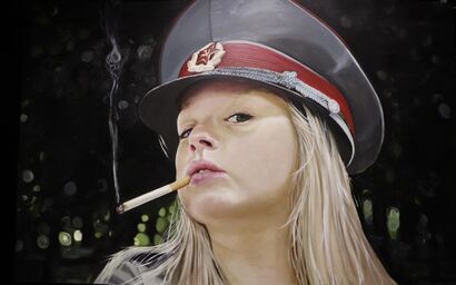 Smoking causes blindness  - a Paint Artowrk by Hollie Mckenzie