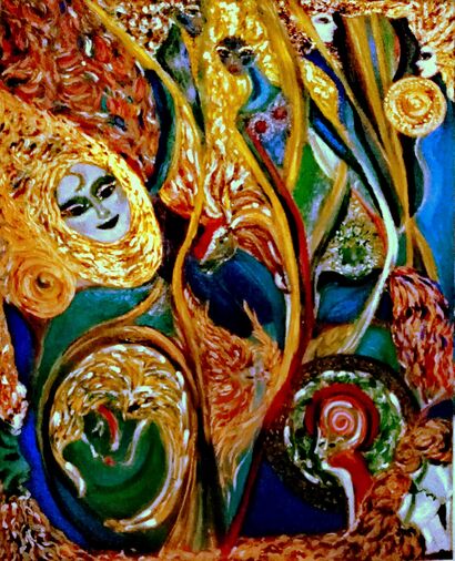 AMORE ED ALTRE PICCOLE STORIE  (EROS E PSICHE) - a Paint Artowrk by anna ugolini