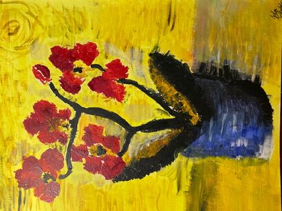 Blood Orchids in Sunlight - A Paint Artwork by Julia Deutschmann