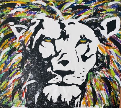 The African Lion - A Paint Artwork by Nomonde Fihla-Ngema