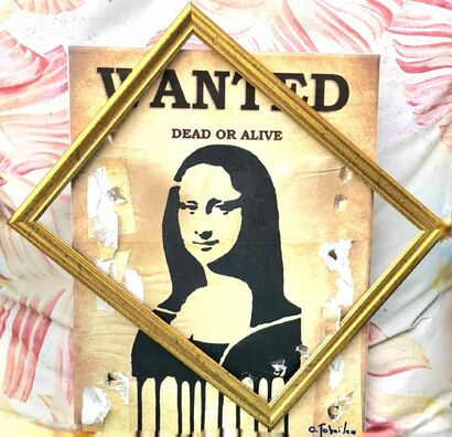 WANTED MONA - A Paint Artwork by CLAUDE TOBAILEM