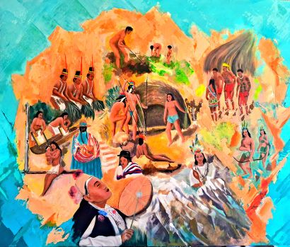 ANCESTROS LATINOS - a Paint Artwork by MERCI