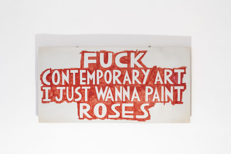 FUCK CONTEMPORARY ART I JUST WANNA PAINT ROSES - a Sculpture & Installation by Luce Raggi