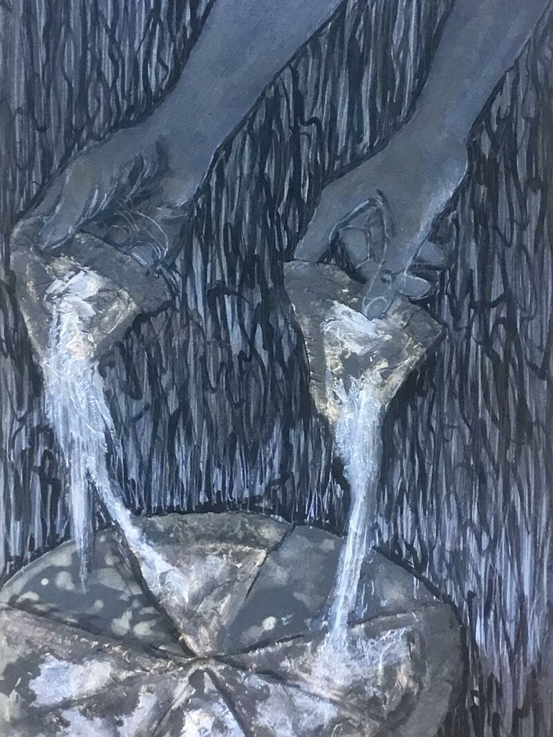 Due pezzi di pizza - a Paintings by MAR