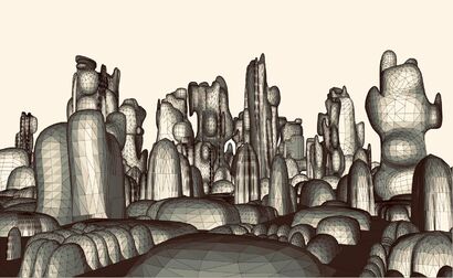 Smooth City - a Digital Graphics and Cartoon Artowrk by Slava Tishin