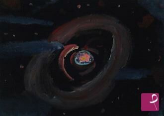 Galassia della peonia - A Paint Artwork by FRANCESCA GRANIERI