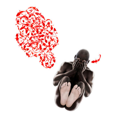 ‘The Election II’ or ‘Mental exfoliation by Koi carp’ - a Digital Graphics and Cartoon Artowrk by Yoso