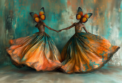 Behind the Masks, Dancers 2 - a Digital Art Artowrk by SmileSWE